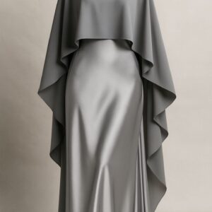 ✨ elegant silver evening gown – timeless chic