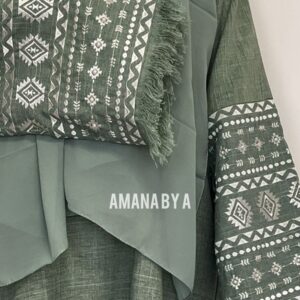 Embroidery cuff abaya