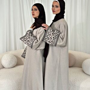 best printed abaya with a scarf